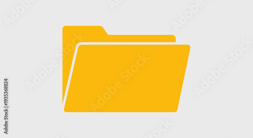 Yellow Folder Icon Graphic Element.