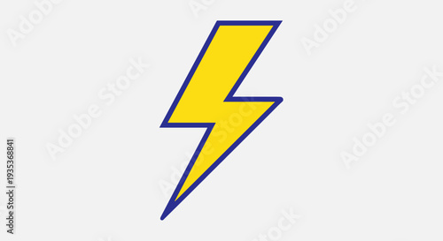 Yellow Lightning Bolt Icon Symbol 1.