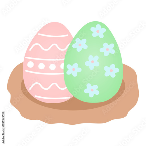 easter egg nest vector