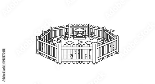 Detailed Illustration of Fencing Structure.