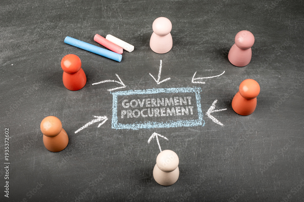 Obraz premium Government Procurement Concept Showing Public Sector Purchasing and Supplier Participation