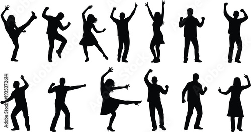 Silhouette, of, a, live, rock, band, performing, on, stage, including, singers, guitarists, and, a, drummer, for, music, concert, event, posters.