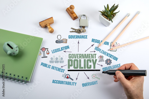 Workspace With Piggy Bank Lock and Office Supplies on Desk