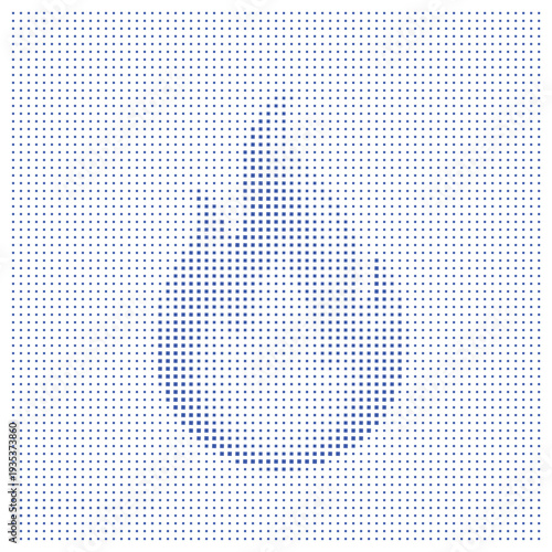 Blue dot pattern forming a circle shape