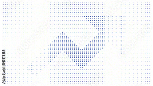 Halftone dot pattern forming a hammer and sickle symbol