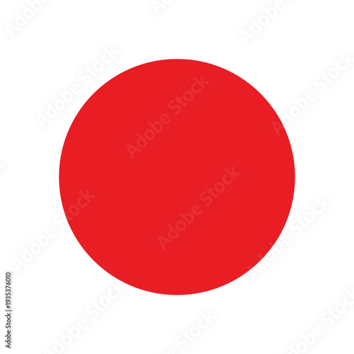 Minimalist Red Circle Graphic Element Isolated on White Background for Modern Logo Design and Infographic Visuals