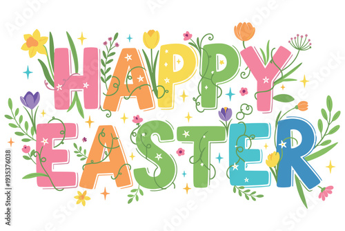 Christian Easter Easter typography, inspirational religious lettering