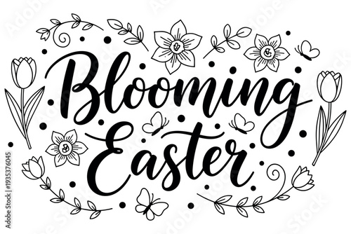 Christian Easter Easter typography, inspirational religious lettering