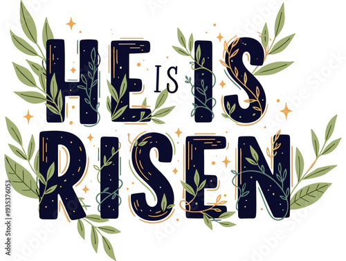 Christian Easter Easter typography, inspirational religious lettering
