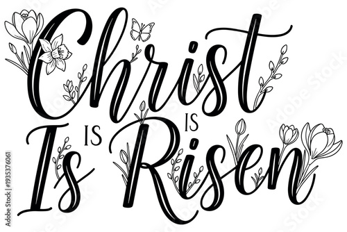 Christian Easter Easter typography, inspirational religious lettering