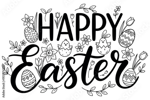Christian Easter Easter typography, inspirational religious lettering