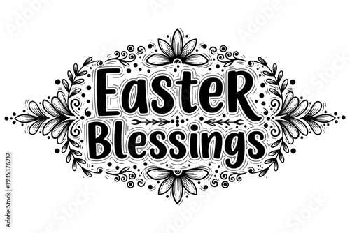 Christian Easter Easter typography, inspirational religious lettering