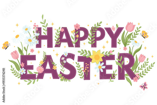 Christian Easter Easter typography, inspirational religious lettering