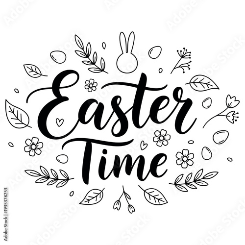 Christian Easter Easter typography, inspirational religious lettering