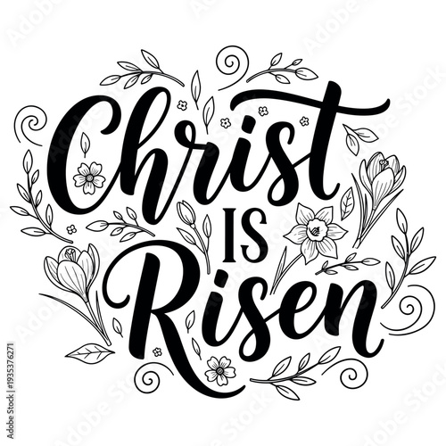 Christian Easter Easter typography, inspirational religious lettering