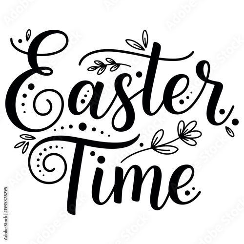 Christian Easter typography, inspirational religious lettering decorative vintage style