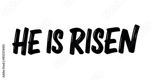 Christian Easter typography, inspirational religious lettering decorative vintage style