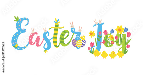 Christian Easter typography, inspirational religious lettering decorative vintage style