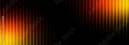 Εκτύπωση καμβά Abstract background featuring glowing vertical lines in fiery orange and deep ye