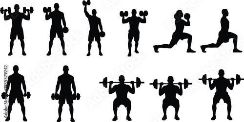 Silhouettes, of, a, live, rock, band, performing, on, stage, including, singers, guitarists, and, a, drummer, for, music, concert, event, posters.