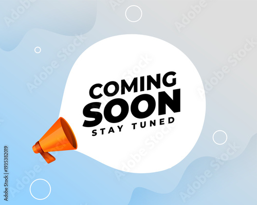 Coming Soon Announcement Stay Tuned Promotion