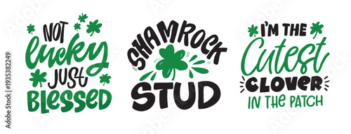 St.Patrick's Day - cute hand drawn lettering art. T-shirt design, mug print, bag print. Lucky sharm.