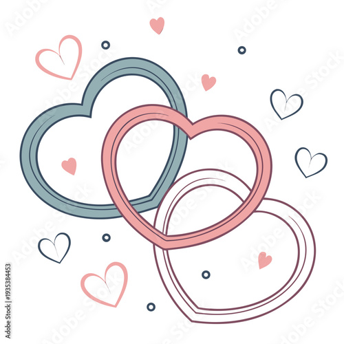 A heartwarming illustration of intertwined hearts