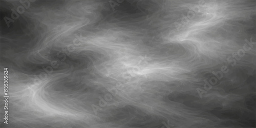An abstract black and white background featuring a dark storm of smoke and mist moving through the night sky like a slow motion steam explosion