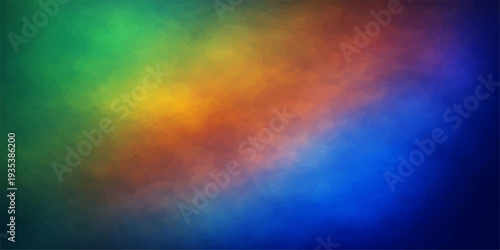 Vibrant abstract colorful grunge background featuring an artistic blend of orange fire flames and blue smoke texture with watercolor paint patterns on a vintage paper backdrop