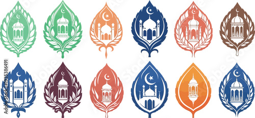 Islamic architectural motifs and ramadan lanterns