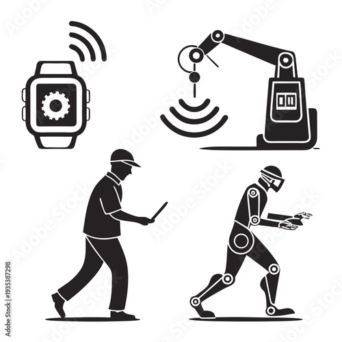 Industrial automation and robotics with wearable technology