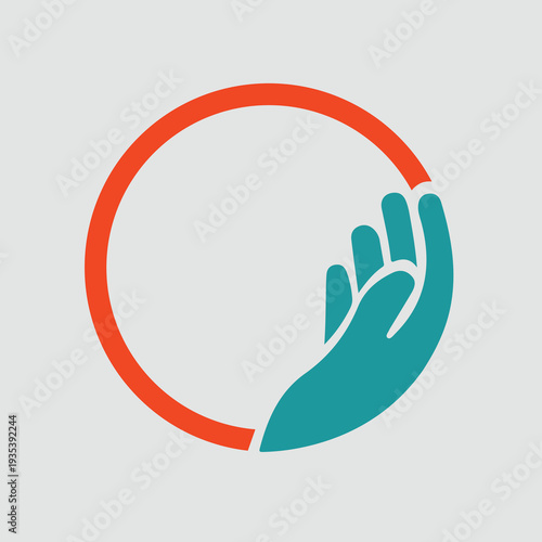 hand care logo design template. hand care vector icon illustration