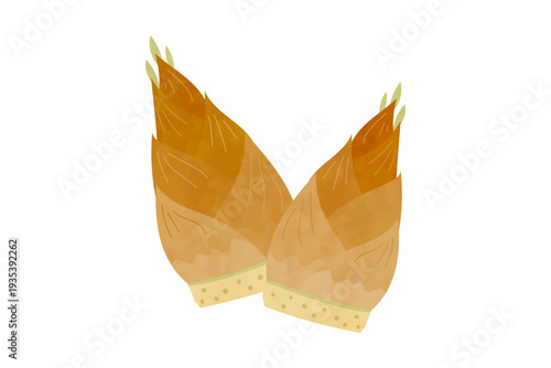 たけのこの手描き風イラスト