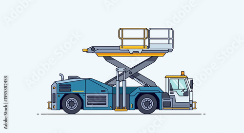 Airport ground support equipment, aircraft tow tractor with lift platform