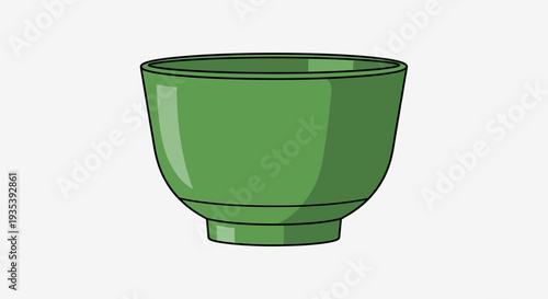 Green Bowl Illustration
