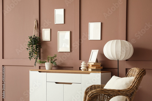 Chest of drawers with house...