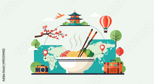 Asian Food Travel Concept