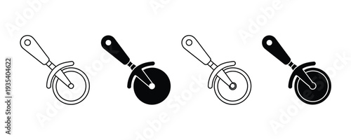 Variety of pan icons in different styles for design use