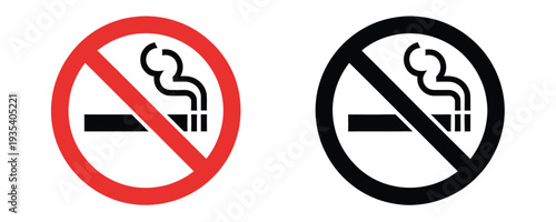 No smoking signs for public areas and workplaces