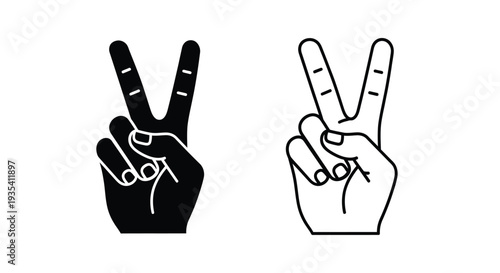 Hand gestures peace love symbols Vector