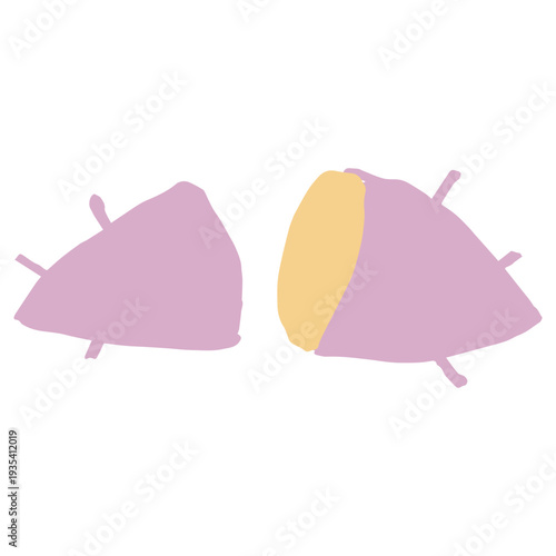 秋の芋掘りに使えるさつまいものイラスト 10月の園だよりに使いやすいシンプル手描き素材シリーズ