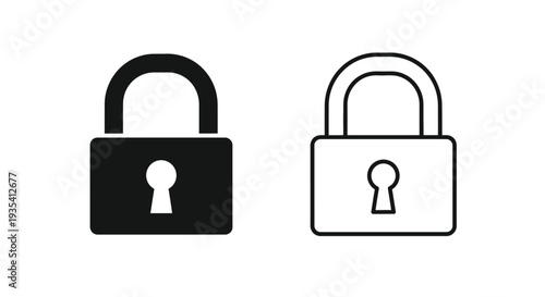 Secure locks design icons set Vector