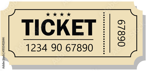 Retro Admit One Event, Movie, Cinema, Theatre, Admission and Raffle Ticket Templates Vector 