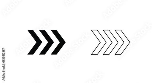 Modern arrow icons set Vector
