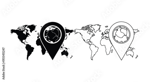 Global map locator concept design Vector