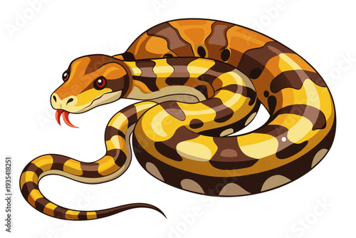 vector illustration of a black snake