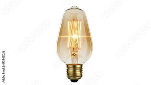 Εκτύπωση καμβά Isolated incandescent light bulb for decorative and vintage design solutions, Ed