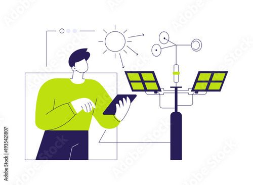 Light sensor abstract concept vector illustration.
