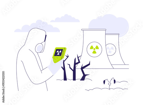Radiation sensor abstract concept vector illustration.