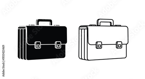 Modern briefcase vector icons Vector